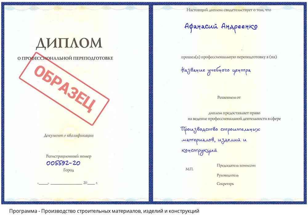 Производство строительных материалов, изделий и конструкций Заволжье